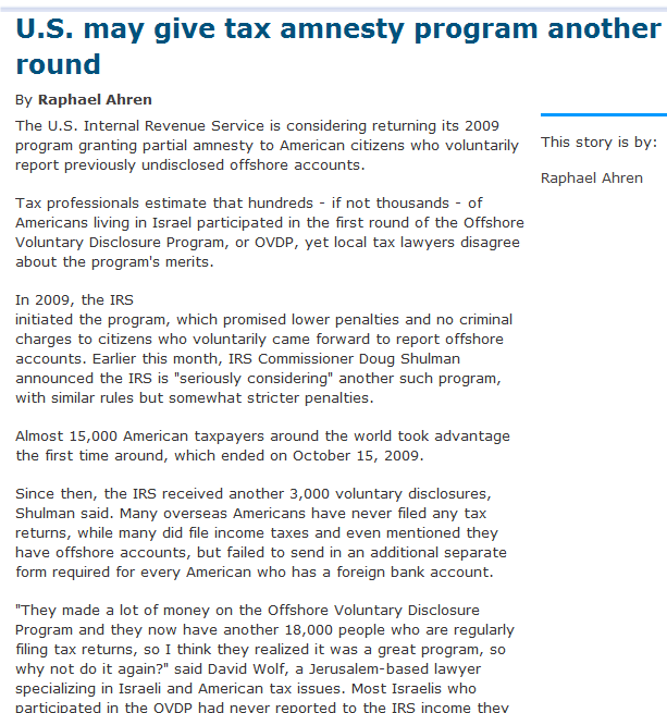 Tax Amnesty 2010